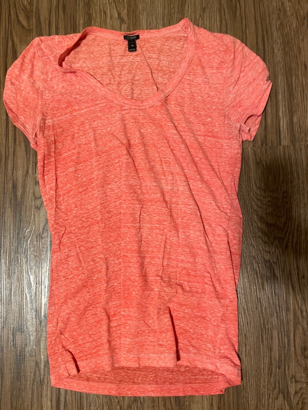 JCREW orange Heathered wide scoop neck Short Sleeve Tee